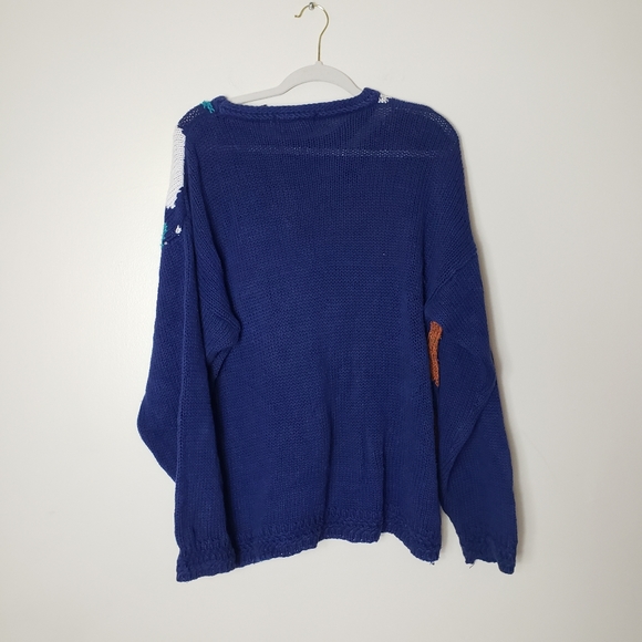 Vintage 80s colorful argyle grandpa sweater - Picture 3 of 4